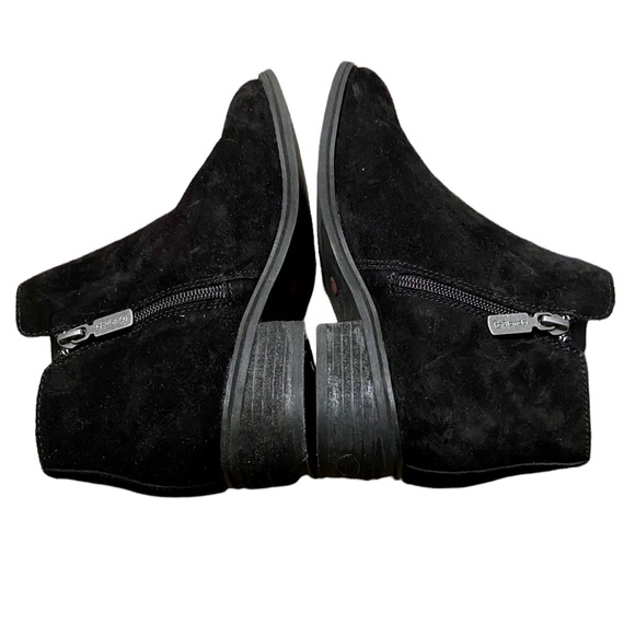 BLONDO BLACK SUEDE WATERPROOF ANKLE BOOTS SIDE ZIPS SIZE 6.5 $150 LIKE NEW BOOTS - Picture 10 of 16